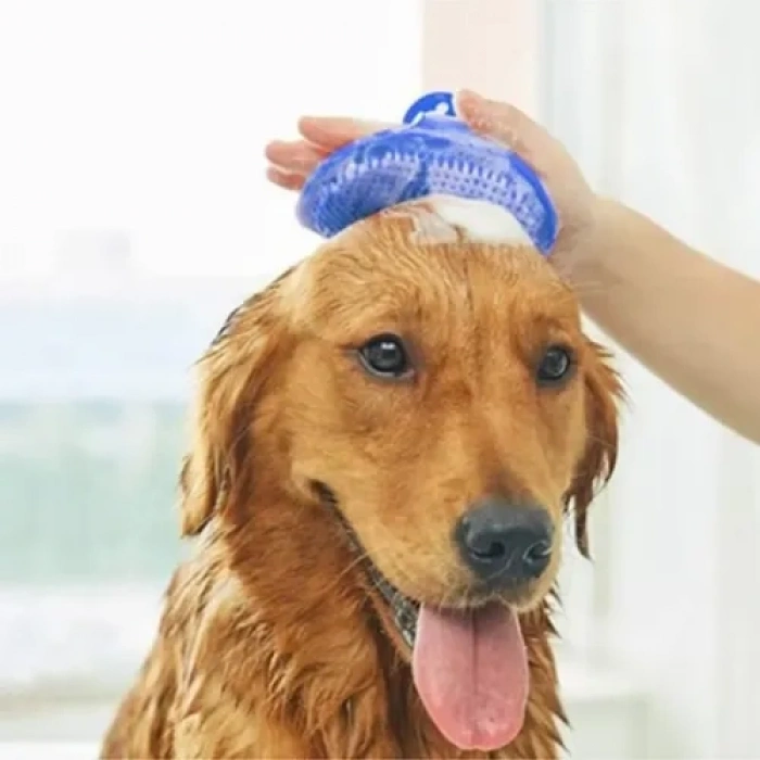 VipMarketim Hayvan Tüy Toplama Yıkama ve Köşe Kaşınma Silikon Fırçası