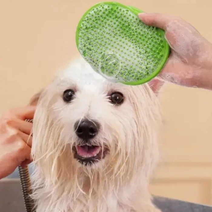 VipMarketim Hayvan Tüy Toplama Yıkama ve Köşe Kaşınma Silikon Fırçası