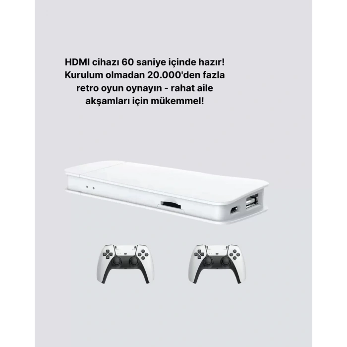 VipMarketim HDMI ve Kablosuz Kontrolcülü 20.000 Oyunlu Retro Oyun Konsolu