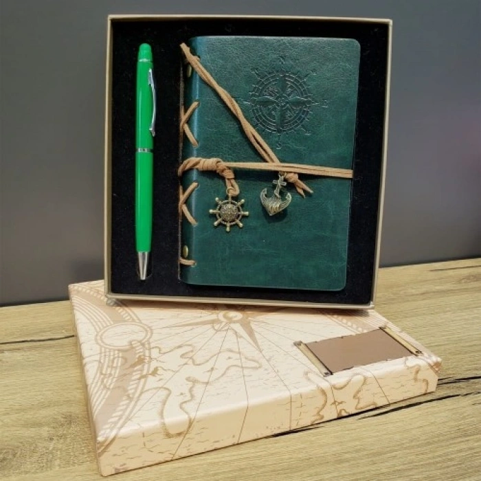 VipMarketim Hediyelik Defter Kalem Kutulu Set