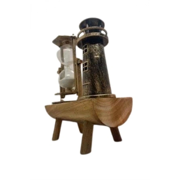 VipMarketim Hediyelik Kum Saati Retro Dekoratif Deniz Feneri Kum Saati