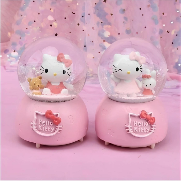 VipMarketim Hello Kitty Işıklı Müzikli Kar Küresi Orta Boy Model 4
