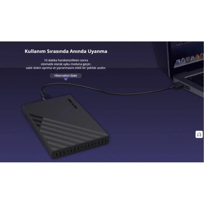 VipMarketim HIKSEMI HS-HUB-MHB201 USB3.0 25" Disk Kutusu. (SSD ve HDD Destekler 5Gbps Siyah Win Mac-OS Linux Android)(1923)