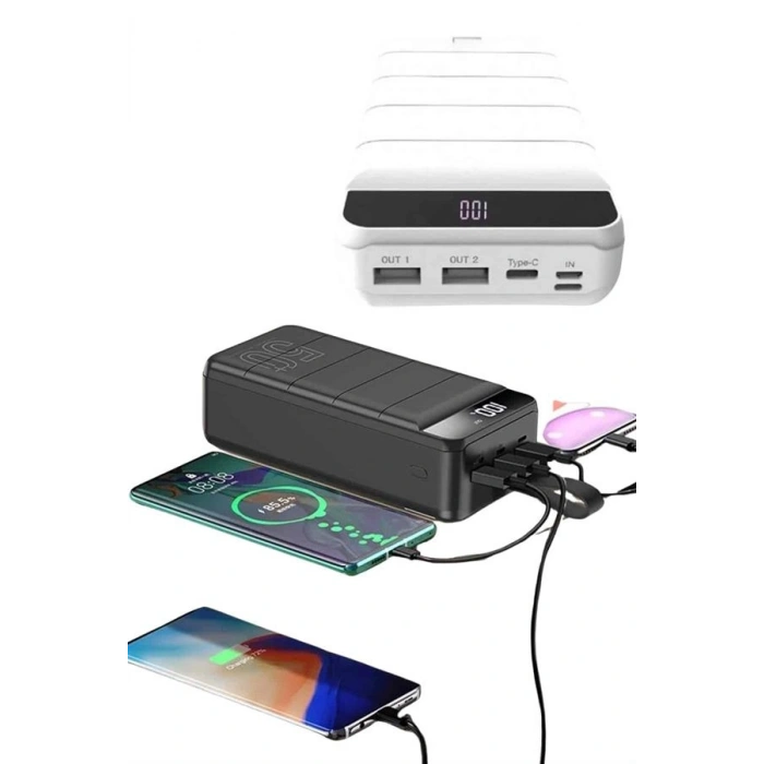 VipMarketim Hızlı Taşınabilir 50.000 Mah Powerbank Led Ekran Android ve İOS Uyumlu