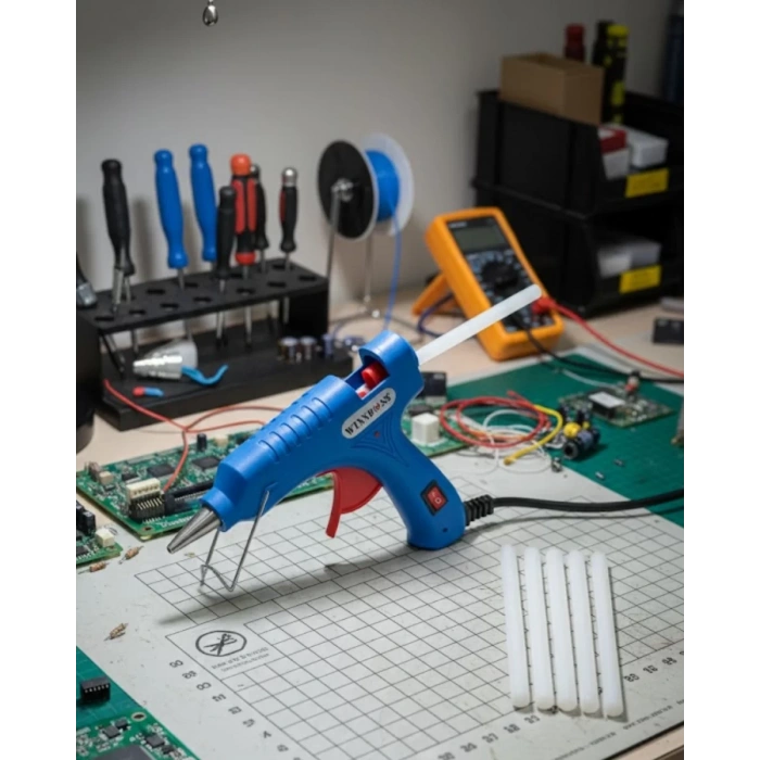 VipMarketim Hobi ve Tamirat İçin 20W Silikon Tabancası 7.5 mm Uyumlu 5 Adet Hediye Silikon