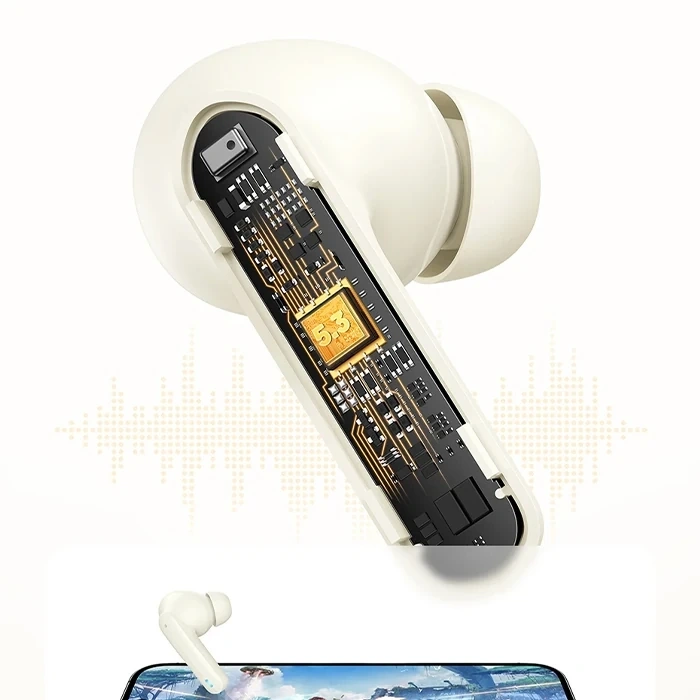 VipMarketim HOCO EQ6 Göstergeli TWS Bluetooth 5.3 Kablosuz Stereo Kulakiçi Kulaklık-(5775)