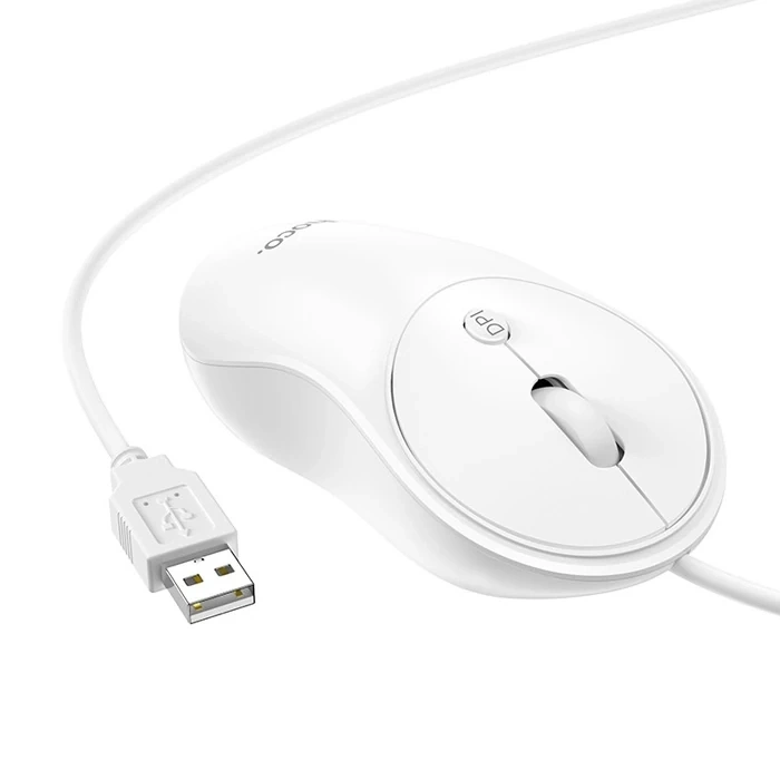 VipMarketim HOCO GM13 Bussines 1600DPI 4D Yüksek Hassasiyet Kablolu Optik Mouse-(5775)
