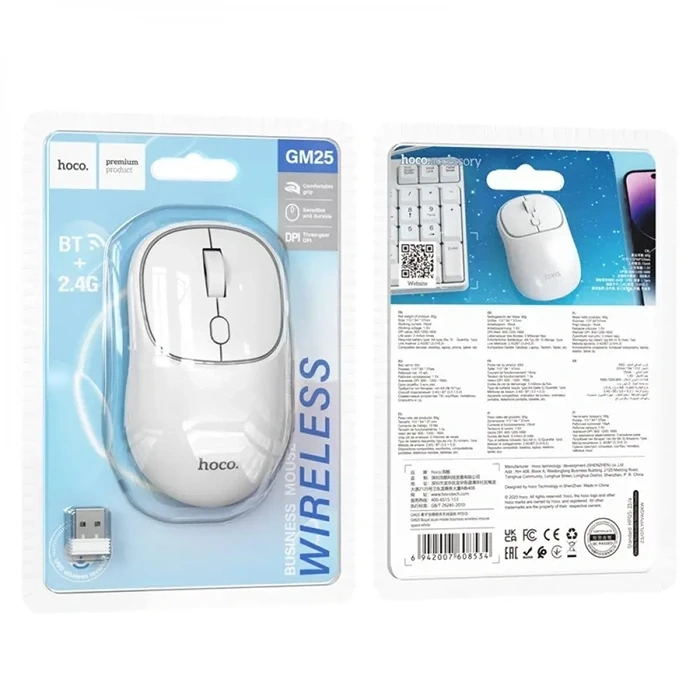 VipMarketim HOCO GM25 Royal dual-mode Kablosuz Wireless Mouse-(5775)