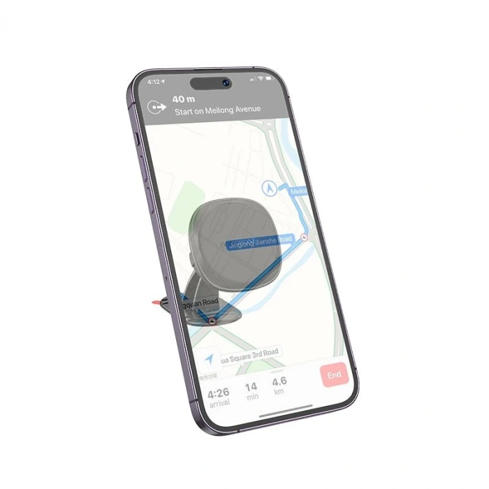 VipMarketim Hoco H30 360° Dönebilen Torpido Üstü Araç içi Magsafe Manyetik Araç İçi Telefon Tutucu-(5775)