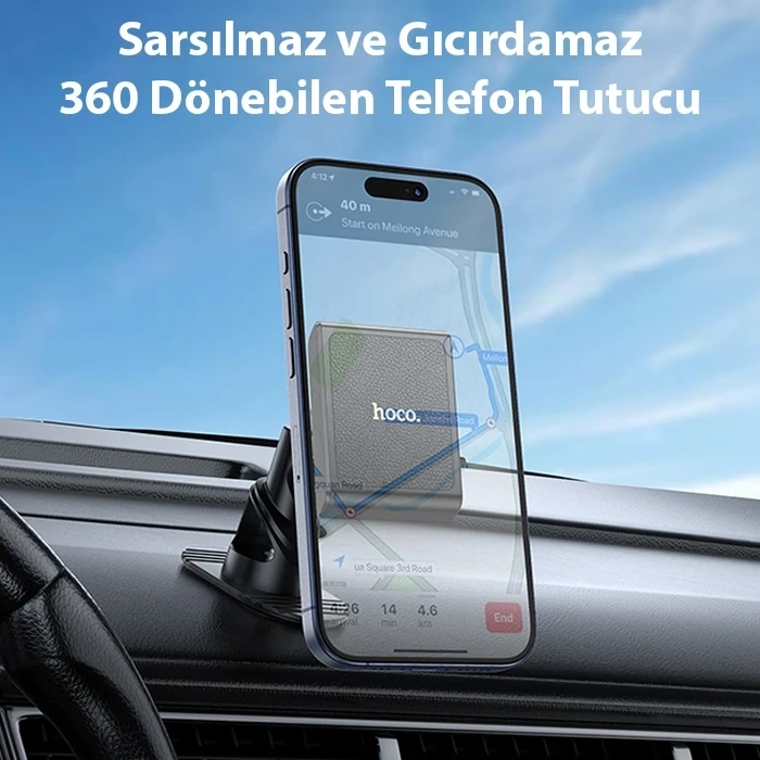 VipMarketim Hoco H45 Torpido Üstü Magsafe Manyetik Araç İçi Telefon Tutucu-(5775)