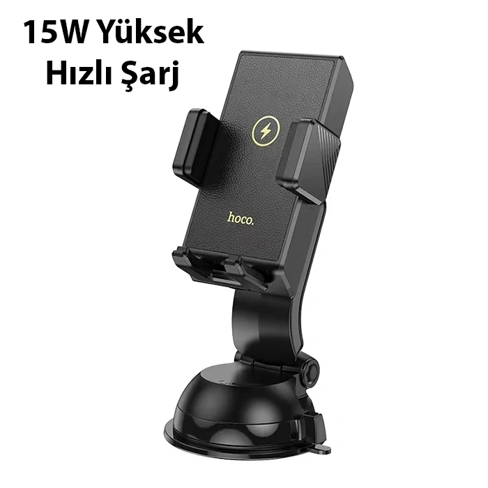 VipMarketim Hoco HW22 Torpido Üstü Wireless Kablosuz Şarj Araç Telefon Tutucu-(5775)