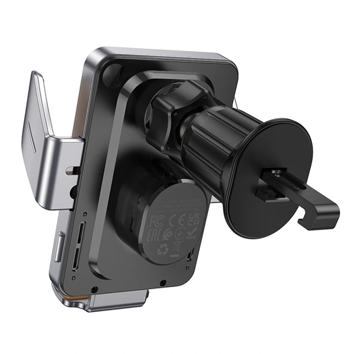 VipMarketim HOCO HW7 Transparent Discovery Edition Kablosuz Şarjlı Araç İçi Havalandırma Telefon Tutucu-(5775)
