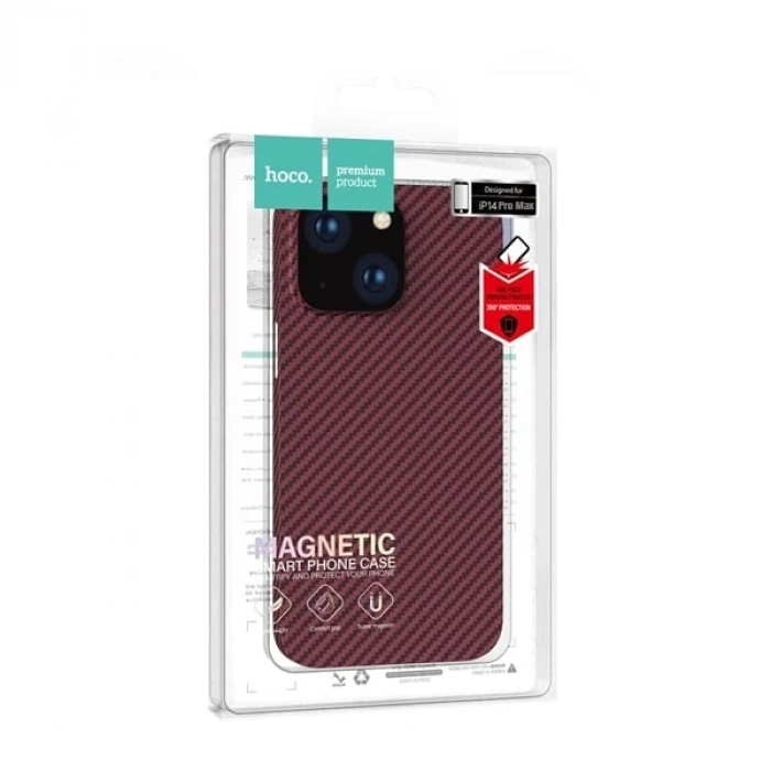 VipMarketim Hoco iPhone 14 Pro Max 6.7 Kılıf Manyetik Magsafeli Darbe Emici Telefon Kılıfı-(5775)