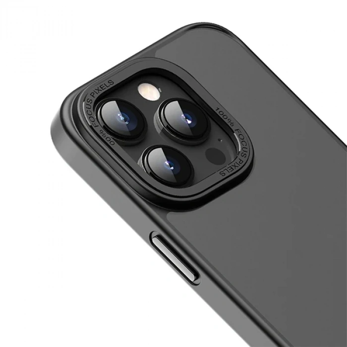 VipMarketim Hoco iPhone 14 Pro Max Golden Shield Frosted Silikon Telefon Kılıfı-(5775)