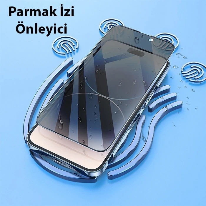 VipMarketim Hoco iPhone 14 Pro Prıvacy Serisi Hayalet Full Koruma Cam Ekran Koruyucu-(5775)
