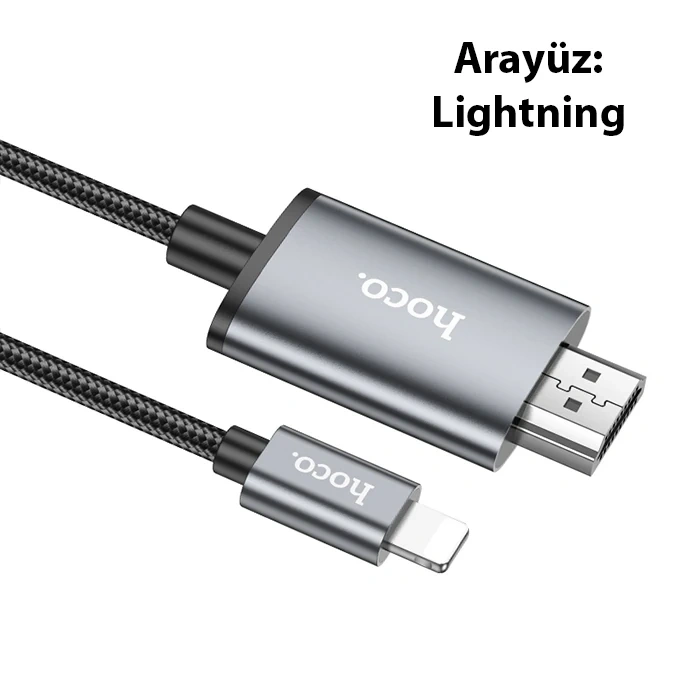 VipMarketim Hoco UA27 Lightning To HDMI HDTV Dönüştürücü Adaptör (4K 30Hz) Kablo-(5775)