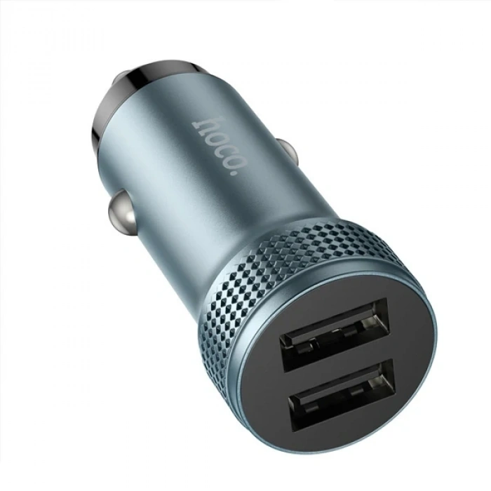 VipMarketim HOCO Z49 Çift USB Girişli Araç Şarj Başlık + USB To Type-C Kablo-(5775)