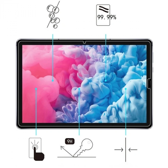 VipMarketim Huawei Mate Pad T10S 10.1 Tempered Cam Ekran Koruyucu-(5775)