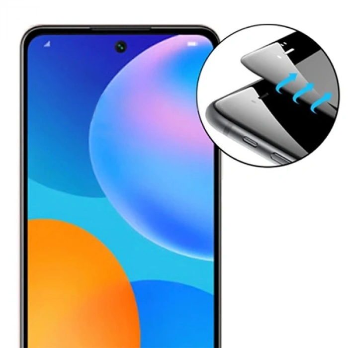 VipMarketim Huawei P Smart 2021 Full Glue Tempered Cam Ekran Koruyucu-(5775)