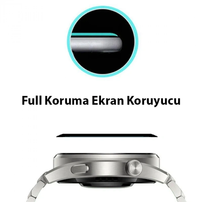 VipMarketim Huawei Watch 3 Pro 3D Full Kaplama Ekran Koruyucu PET+PMMA-(5775)