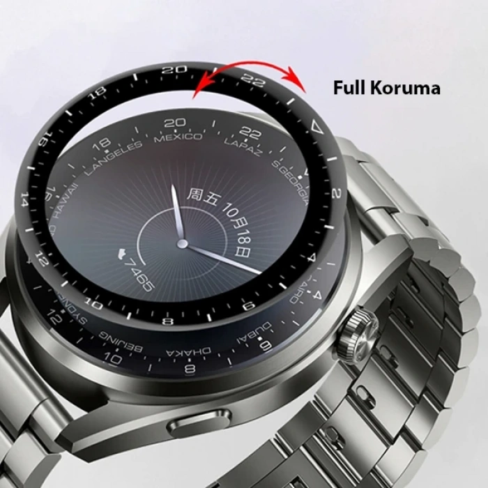 VipMarketim Huawei Watch 3 Pro 3D Full Kaplama Ekran Koruyucu PET+PMMA-(5775)