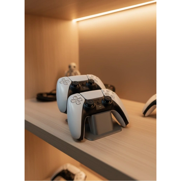 VipMarketim İkili Gamepad Tutucu Antrasit 7x18 cm Oyun Aksesuarı