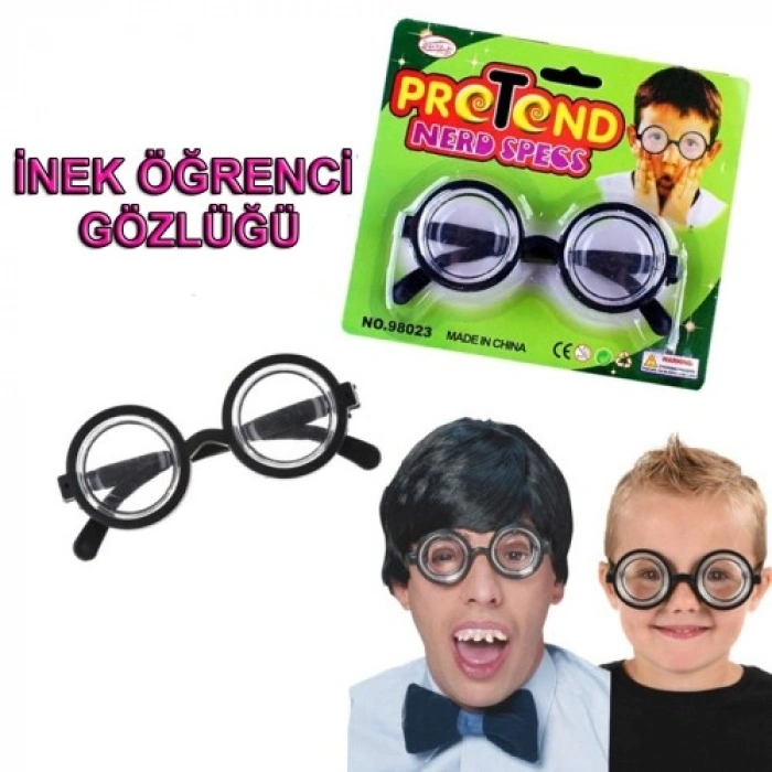 VipMarketim İnek Öğrenci Gözlüğü Şaka Gözlüğü