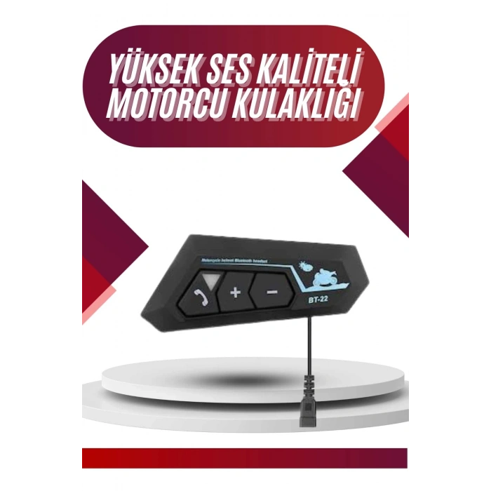 VipMarketim Intercom Bluetooth Kask Kulaklık Motosiklet Kulaklık 5.0 Bluetooth