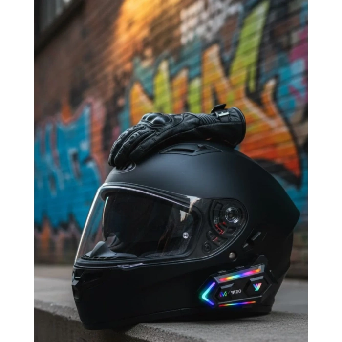 VipMarketim Intercom Mesafeli IPX6 Suya Dayanıklı Kask Kulaklık Sistemi