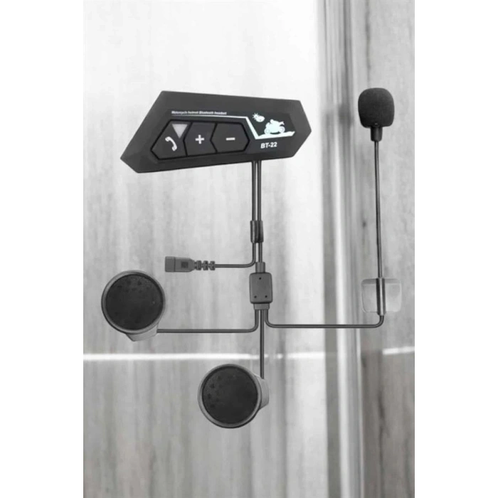 VipMarketim İnterkom Intercom Kask Kulaklık Bt22 Bluetooth Motosiklet Kulaklık 5.0 Bluetooth