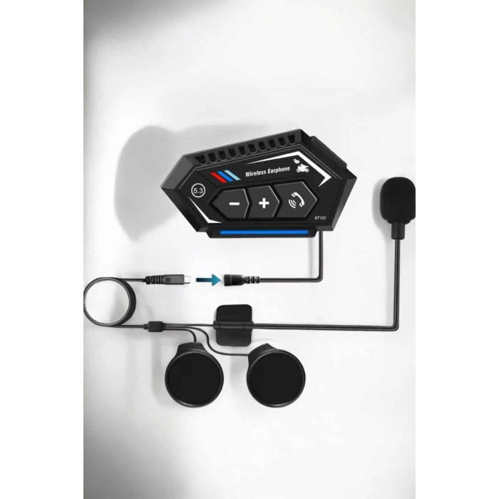 VipMarketim İnterkom Intercom Kask Kulaklık Bt22 Bluetooth Motosiklet Kulaklık 5.0 Bluetooth