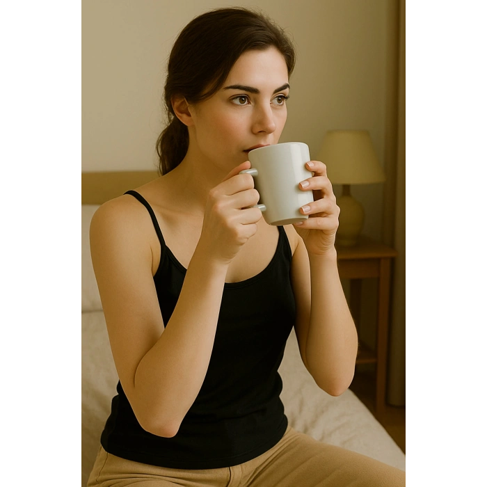 VipMarketim İp Asklılı Bluz (Atlet- tşhirt) LİKRALI-(17952)