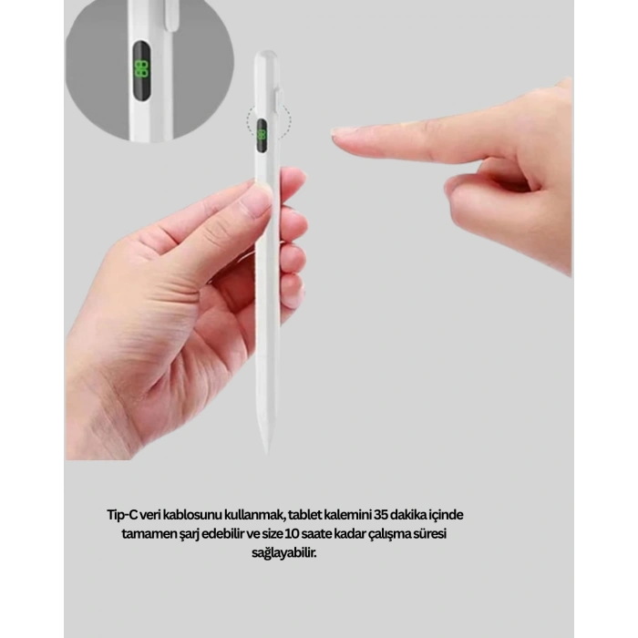 VipMarketim iPad için Manyetik Stylus Kalem 1.5mm Pürüzsüz Yazım Ultra Hassas Uçlu