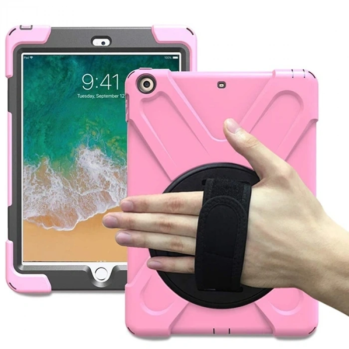 VipMarketim İpad Pro 10.5 3 Katmanlı Standlı Zırh Kılıf/Shockproof Case-(5775)