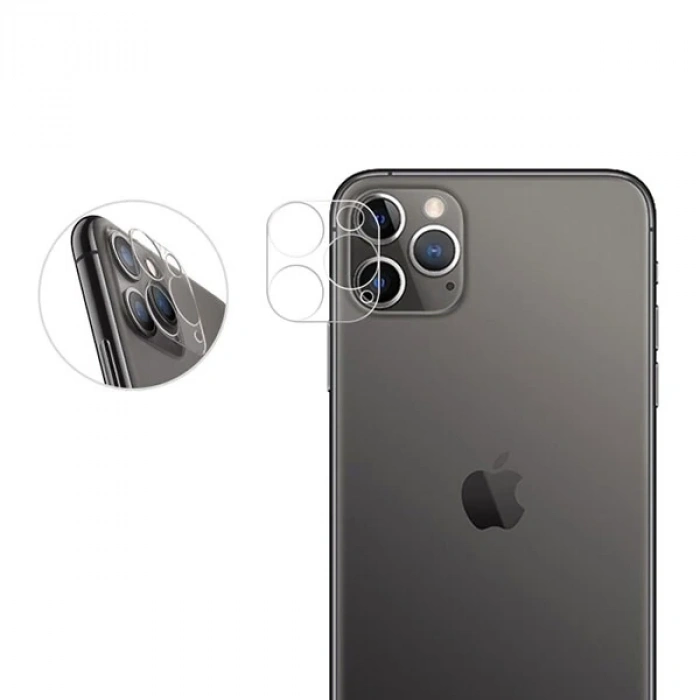 VipMarketim iPhone 12 6.1 Pro Full Tempered Kamera Koruyucu Kırılmaz Cam-(5775)