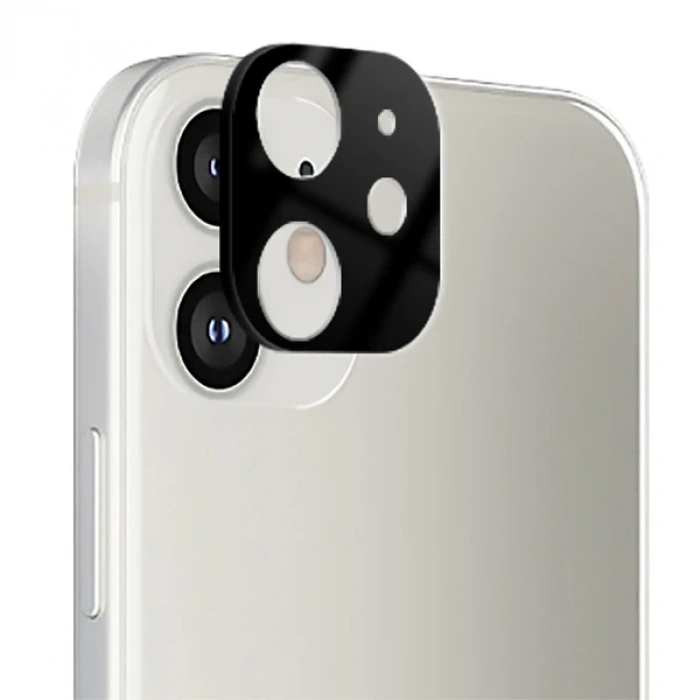 VipMarketim İPhone 12 Mini 3D full Kaplama Tempered Cam Kamera Koruyucu-(5775)