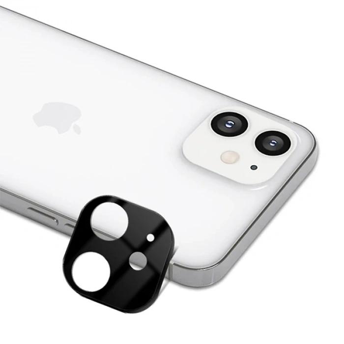 VipMarketim İPhone 12 Mini 3D full Kaplama Tempered Cam Kamera Koruyucu-(5775)
