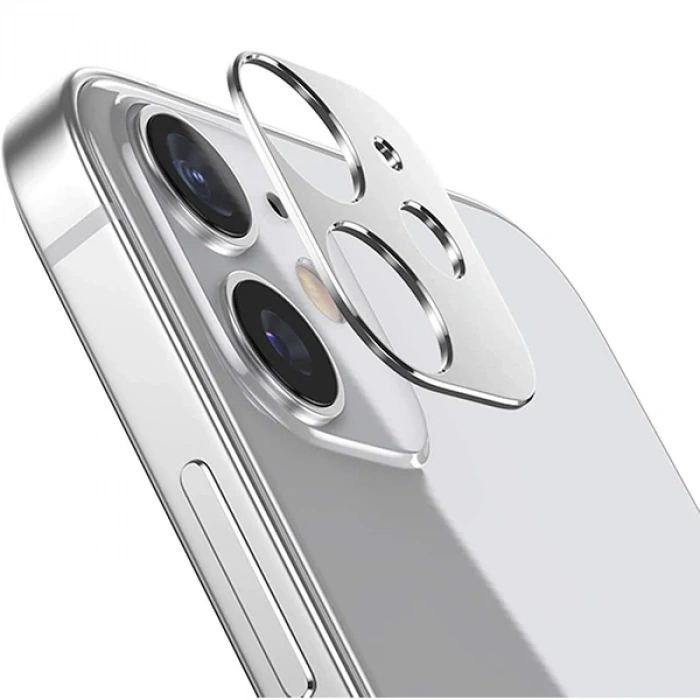 VipMarketim İPhone 12 Mini 3D Metal Kamera Koruyucu Metal Lens-(5775)