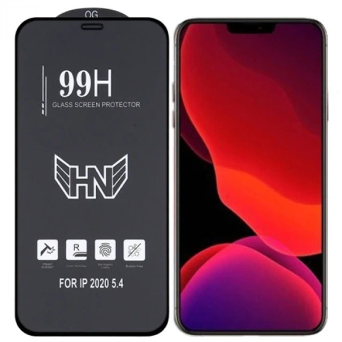 VipMarketim iPhone 12 mini 5.4 3D Full High Aluminum Tempered Cam Ekran Koruyucu-(5775)
