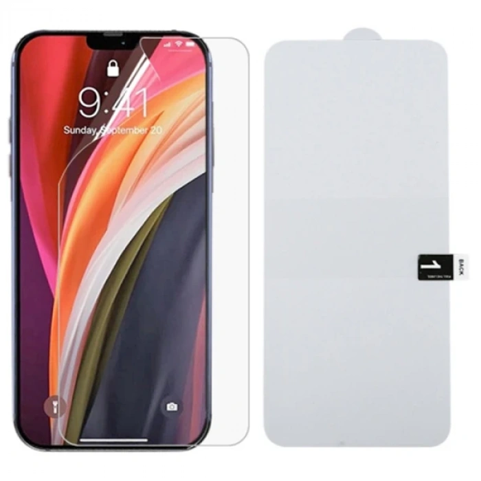 VipMarketim iPhone 12 Pro Max 6.7 Full Kaplama Hidrojel Film Full Ekran Koruyucu-(5775)
