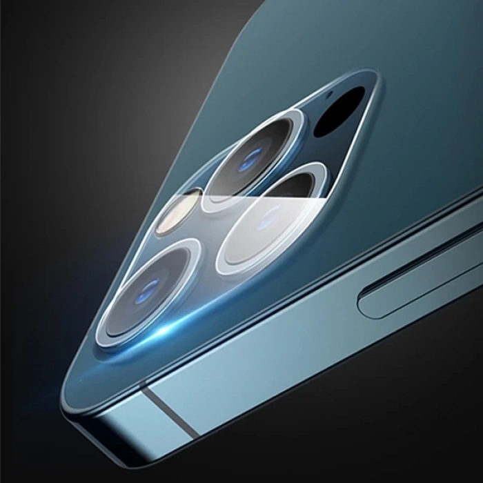 VipMarketim iPhone 12 Pro Max 6.7 Hat-Prince 9H 3D Full Tempered Cam Kamera Koruyucu-(5775)