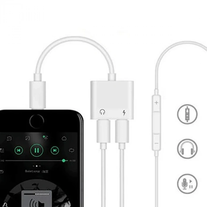 VipMarketim İPhone 14- 13-12-11- Lightning Kulaklık +Şarj Usb Adaptörü-(5775)