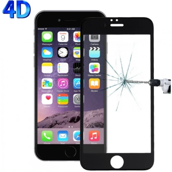 VipMarketim İPhone 6S Plus 4D Kavisli Full Cam Kırılmaz Koruyucu İPhone 6 plus-(5775)