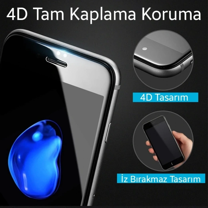 VipMarketim İPhone 6S Plus 4D Kavisli Full Cam Kırılmaz Koruyucu İPhone 6 plus-(5775)