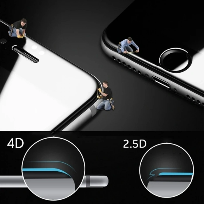 VipMarketim İPhone 6S Plus 4D Kavisli Full Cam Kırılmaz Koruyucu İPhone 6 plus-(5775)