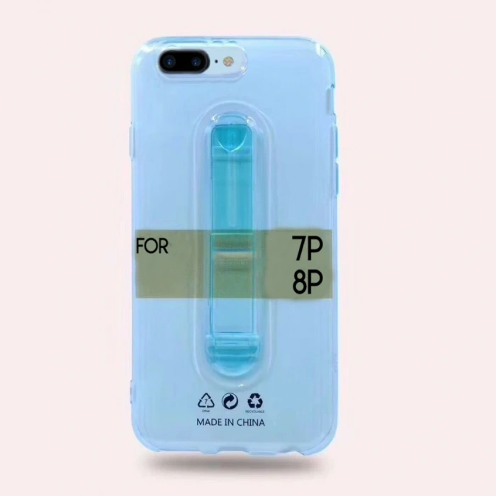 VipMarketim İphone 7 Plusİphone 8 Plus Selfie Yüzüklü Şeffaf Silikon Kılıf-(5775)