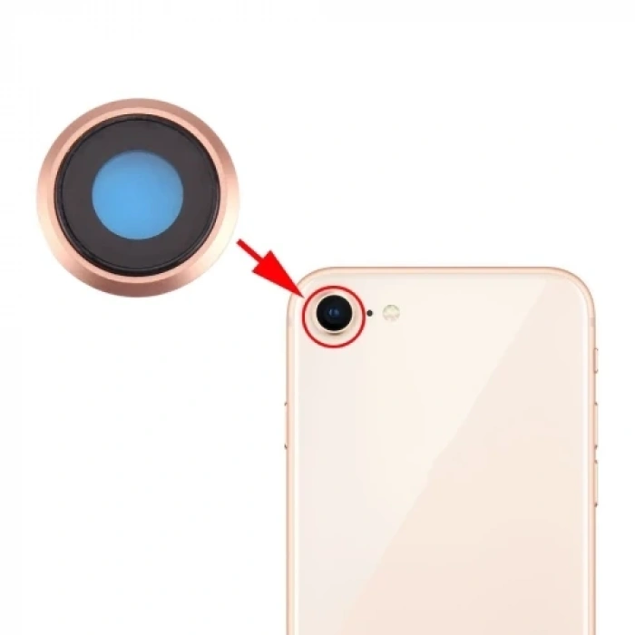 VipMarketim İPhone 8 Kamera Lens Kapak Full-(5775)