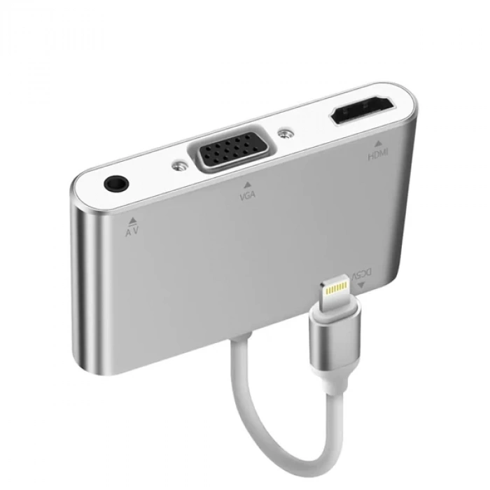 VipMarketim İPhone İPad P32 Hdmi Vga Av Audio Dönüştürücü Adaptör-(5775)