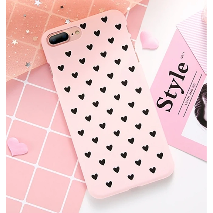 VipMarketim iPhone SE3-SE2 İPhone 8-7 Kılıf Çoklu Kalp Premium Pc Kılıf-(5775)