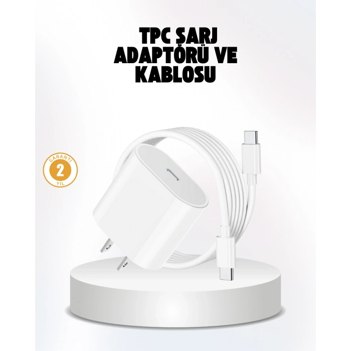 VipMarketim iPhone ve iPad Uyumlu 20W Güvenli USB-C Hızlı Şarj Adaptörü